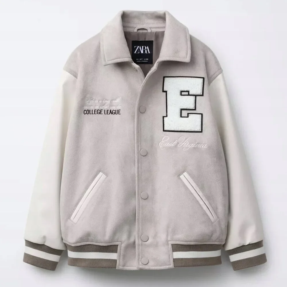 ZARA‎ FAUX SUEDE COMBINATION BOMBER JACKET